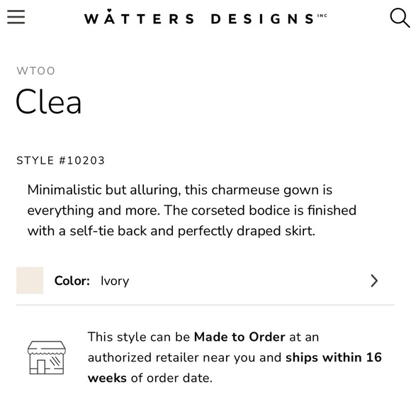 Wtoo Clea wedding dress size 8 - Picture 6 of 10